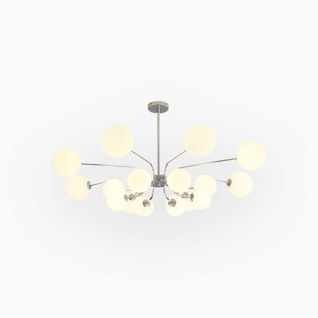 Chandelier Modern Nordic Sputnik Glass Globe, Chrome/Gold