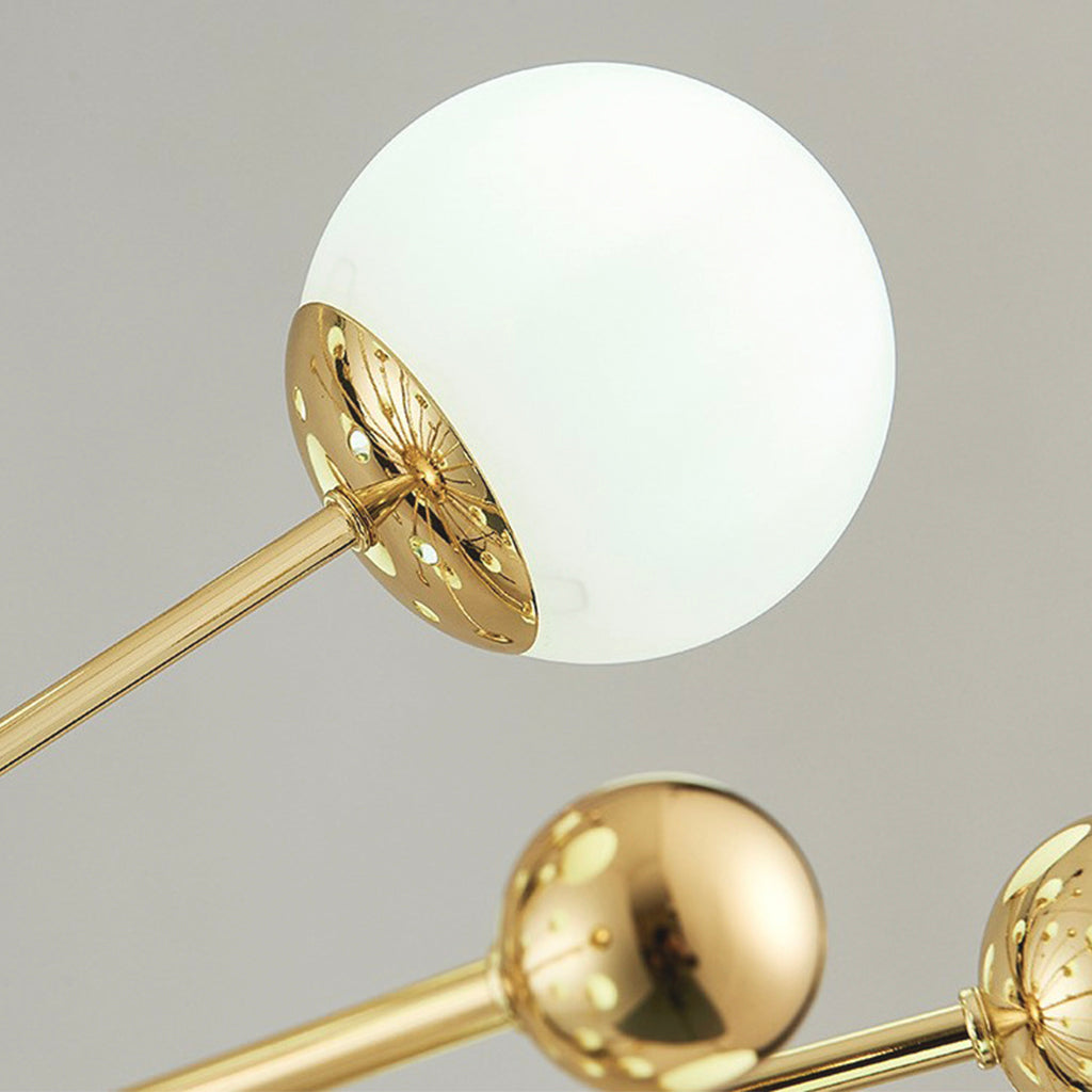 Chandelier Novelty Dandelion Glass Bubble, Gold & White