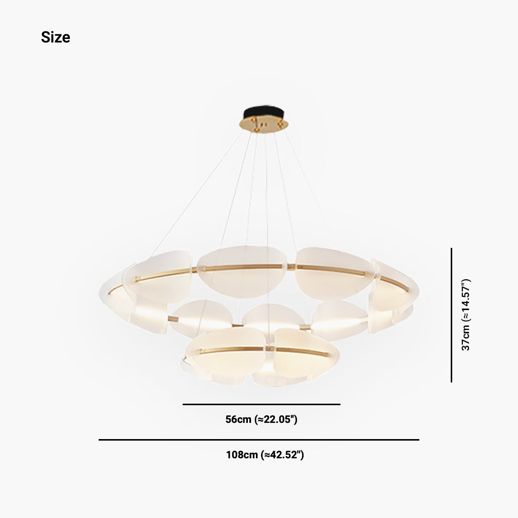 Chandelier Romantic Unique Round Acrylic Petal LED