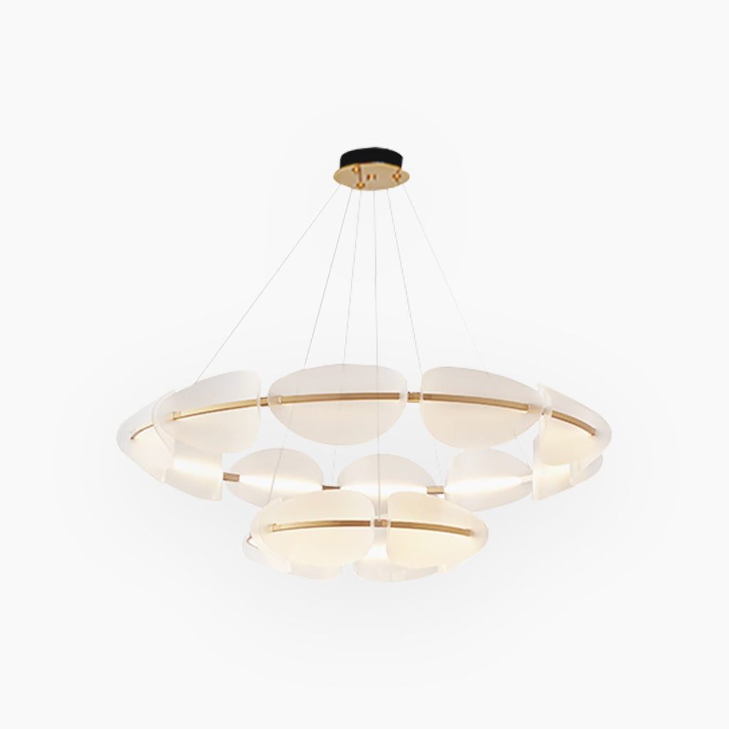 Chandelier Romantic Unique Round Acrylic Petal LED