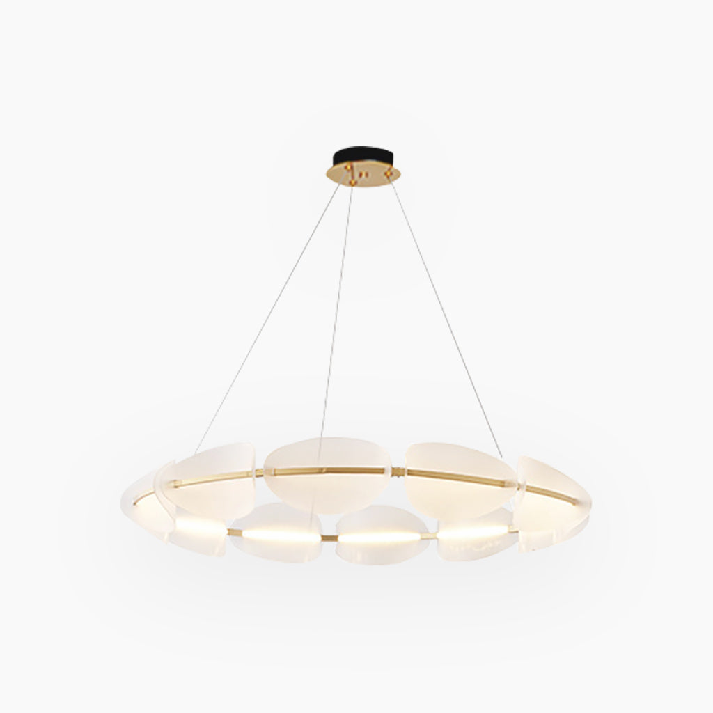 Chandelier Romantic Unique Round Acrylic Petal LED