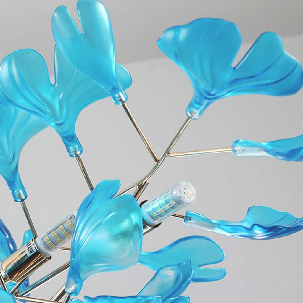 Chandelier Unique Elegant Acrylic Ginkgo Leaves, 3 Colors