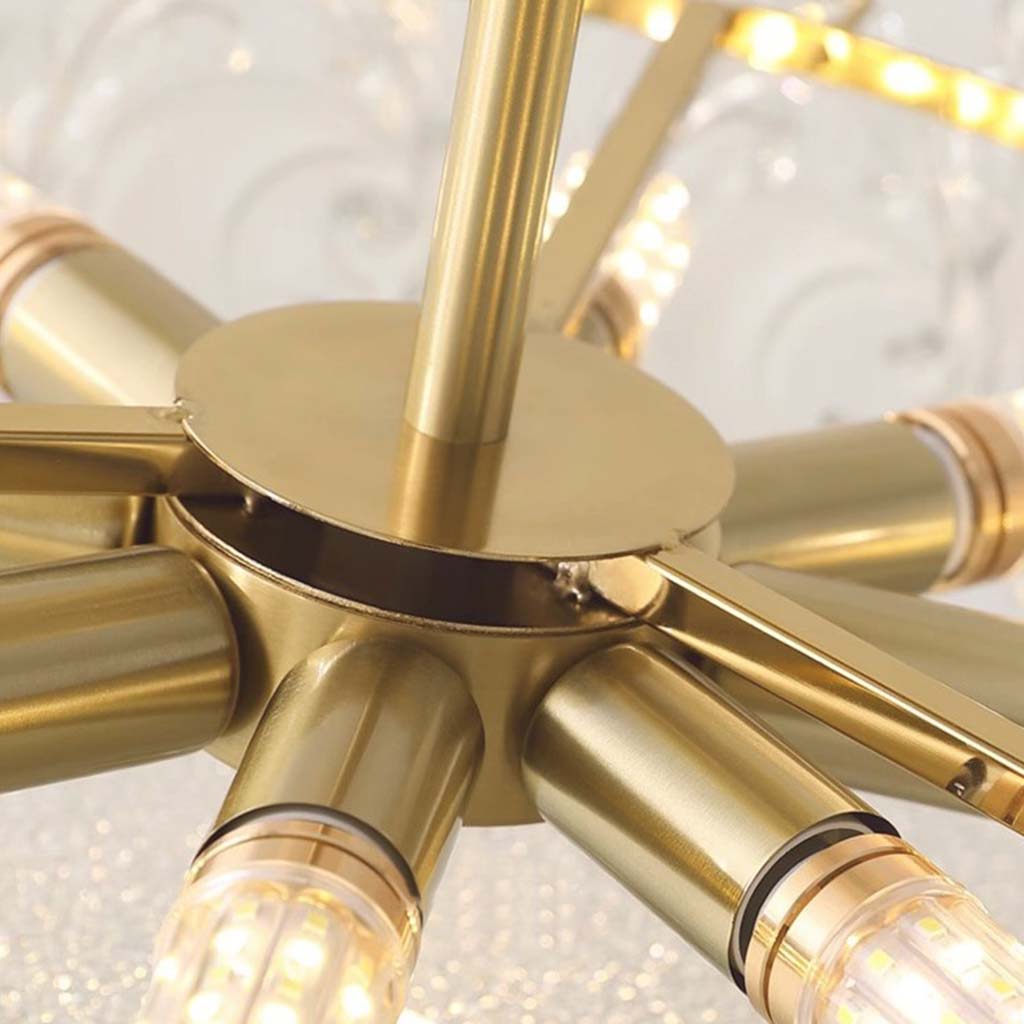 Chandelier/Flush Mount Ceiling Light Unique Glass Ginkgo Leaf