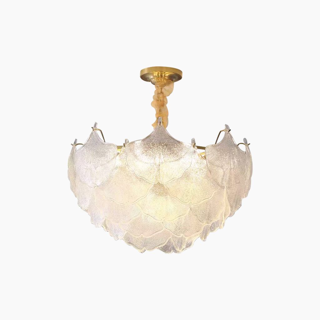 Chandelier/Flush Mount Ceiling Light Unique Glass Ginkgo Leaf