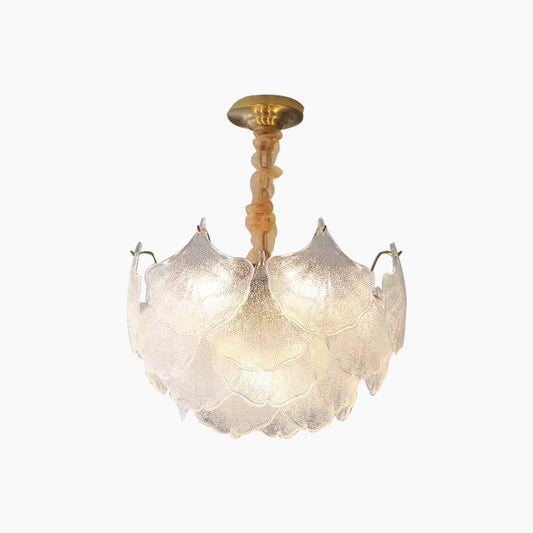 Chandelier/Flush Mount Ceiling Light Unique Glass Ginkgo Leaf