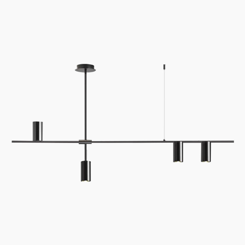 Chandelier Unique Iron Uplight & Downlight, Black / Gold