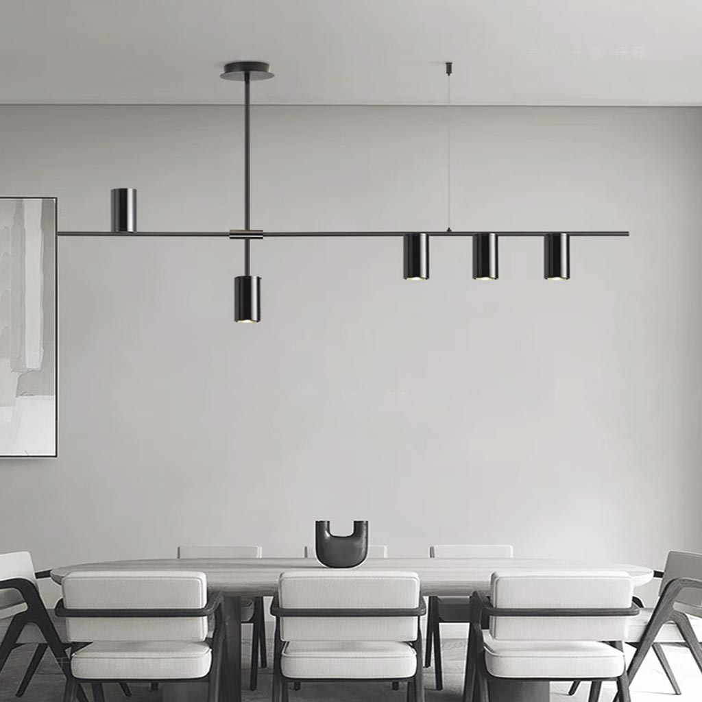 Chandelier Unique Iron Uplight & Downlight, Black / Gold