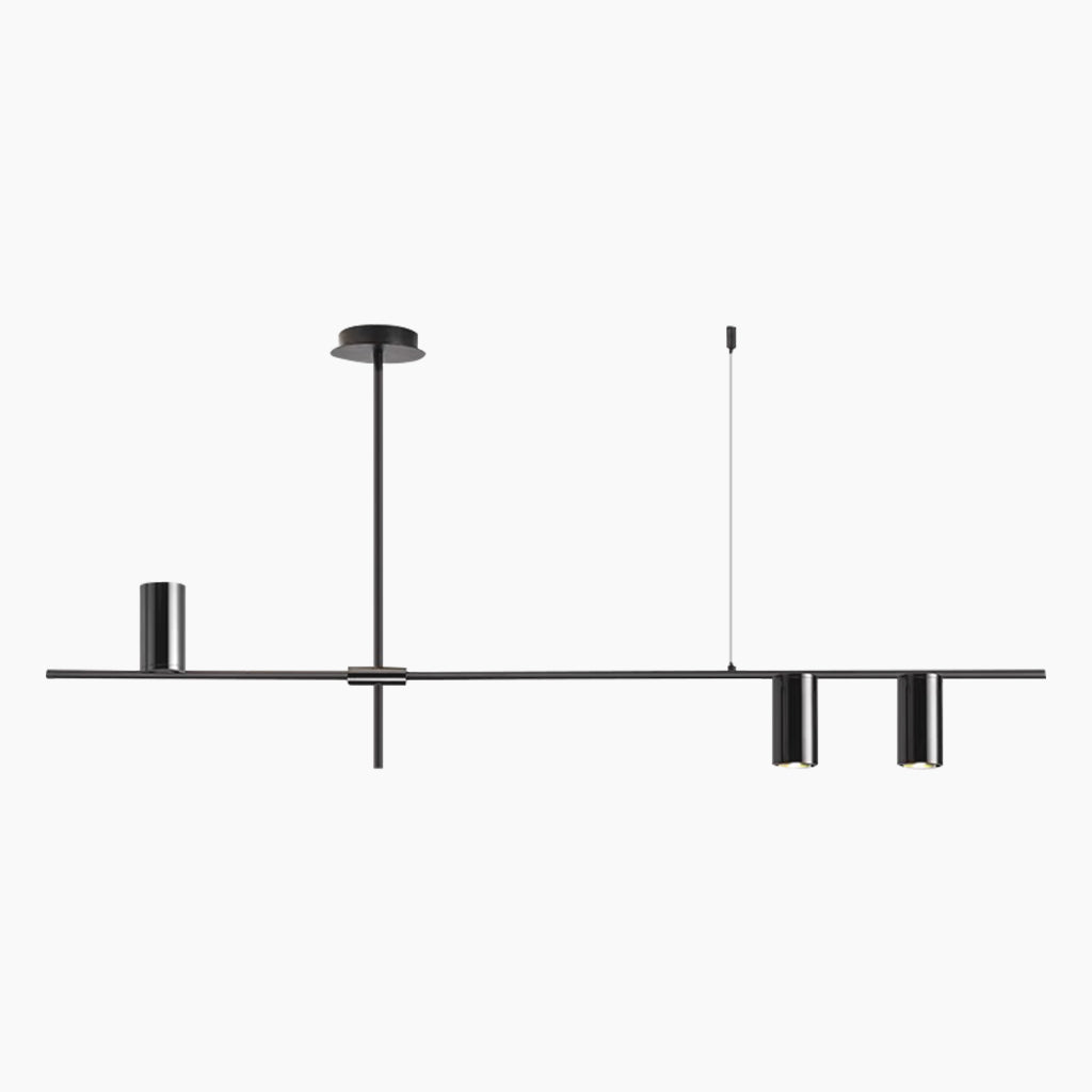 Chandelier Unique Iron Uplight & Downlight, Black / Gold