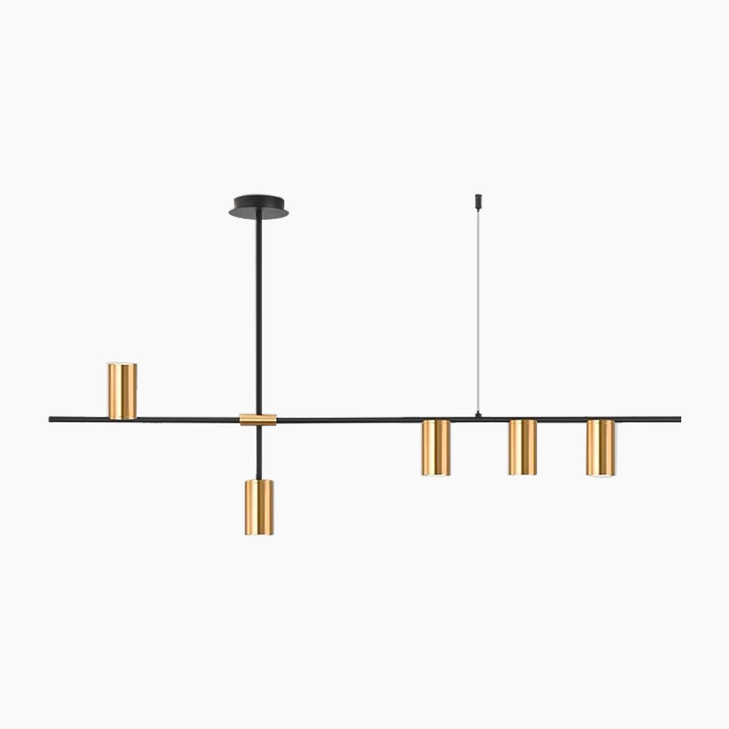 Chandelier Unique Iron Uplight & Downlight, Black / Gold