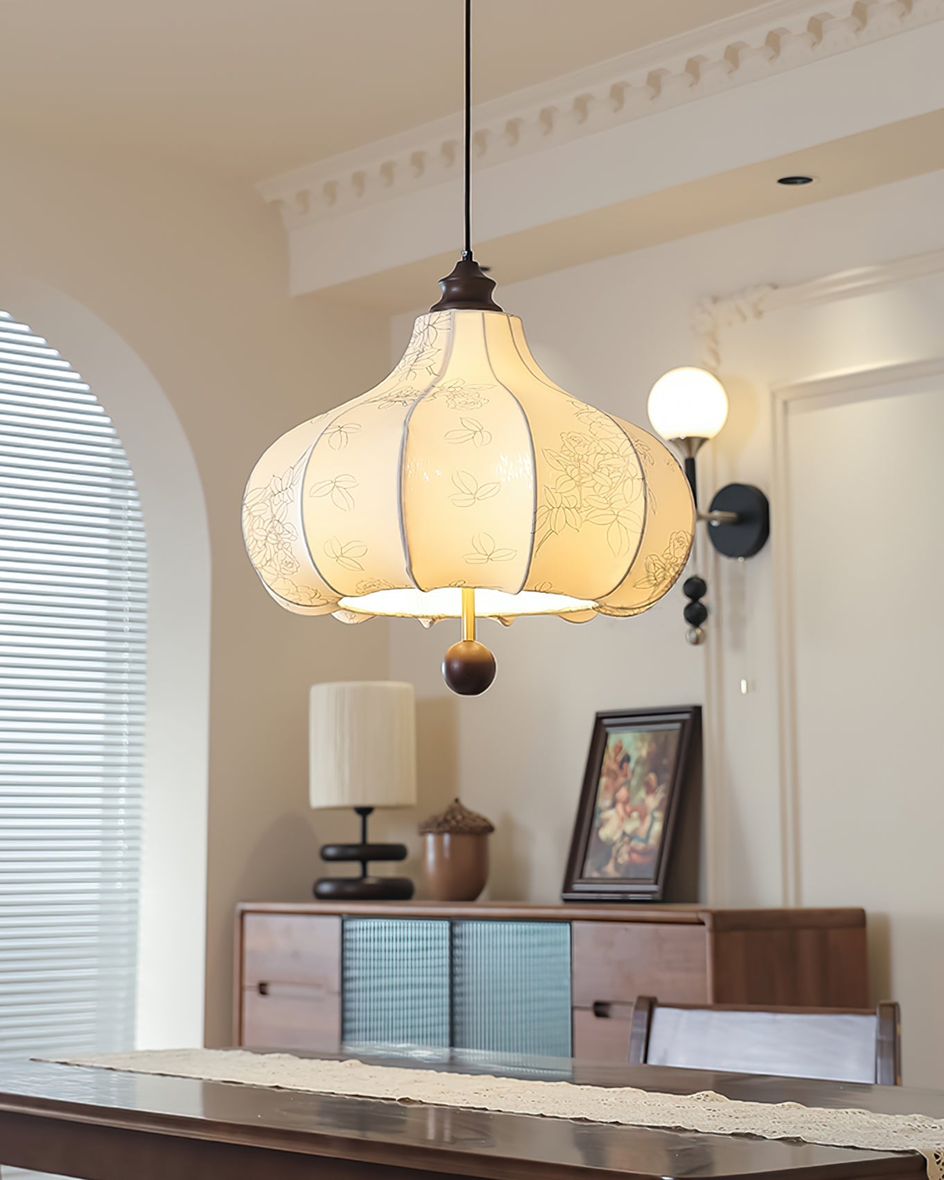 Chestnut Fabric Pendant Lamp