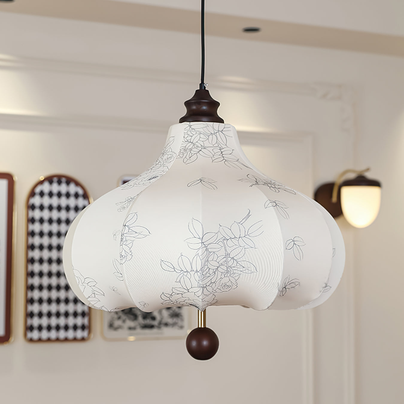 Chestnut Fabric Pendant Lamp