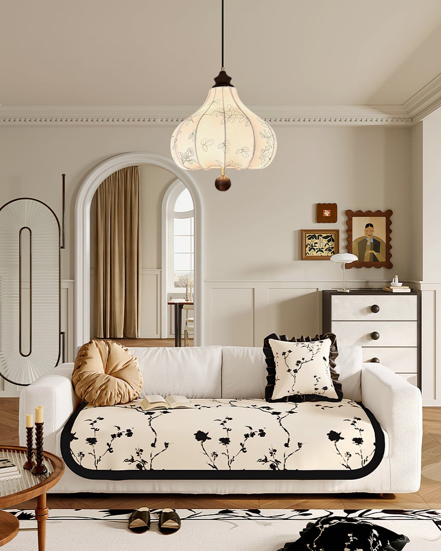 Chestnut Fabric Pendant Lamp