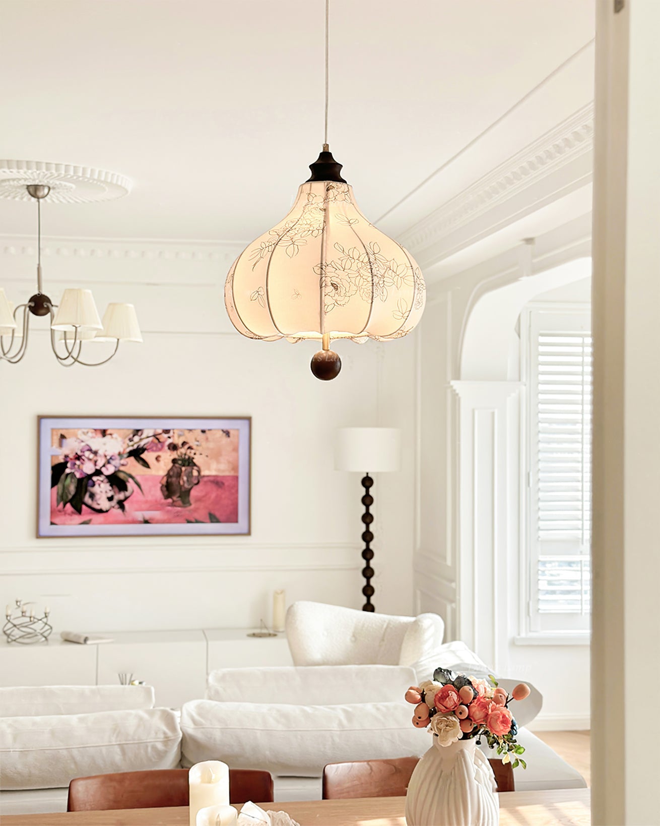 Chestnut Fabric Pendant Lamp