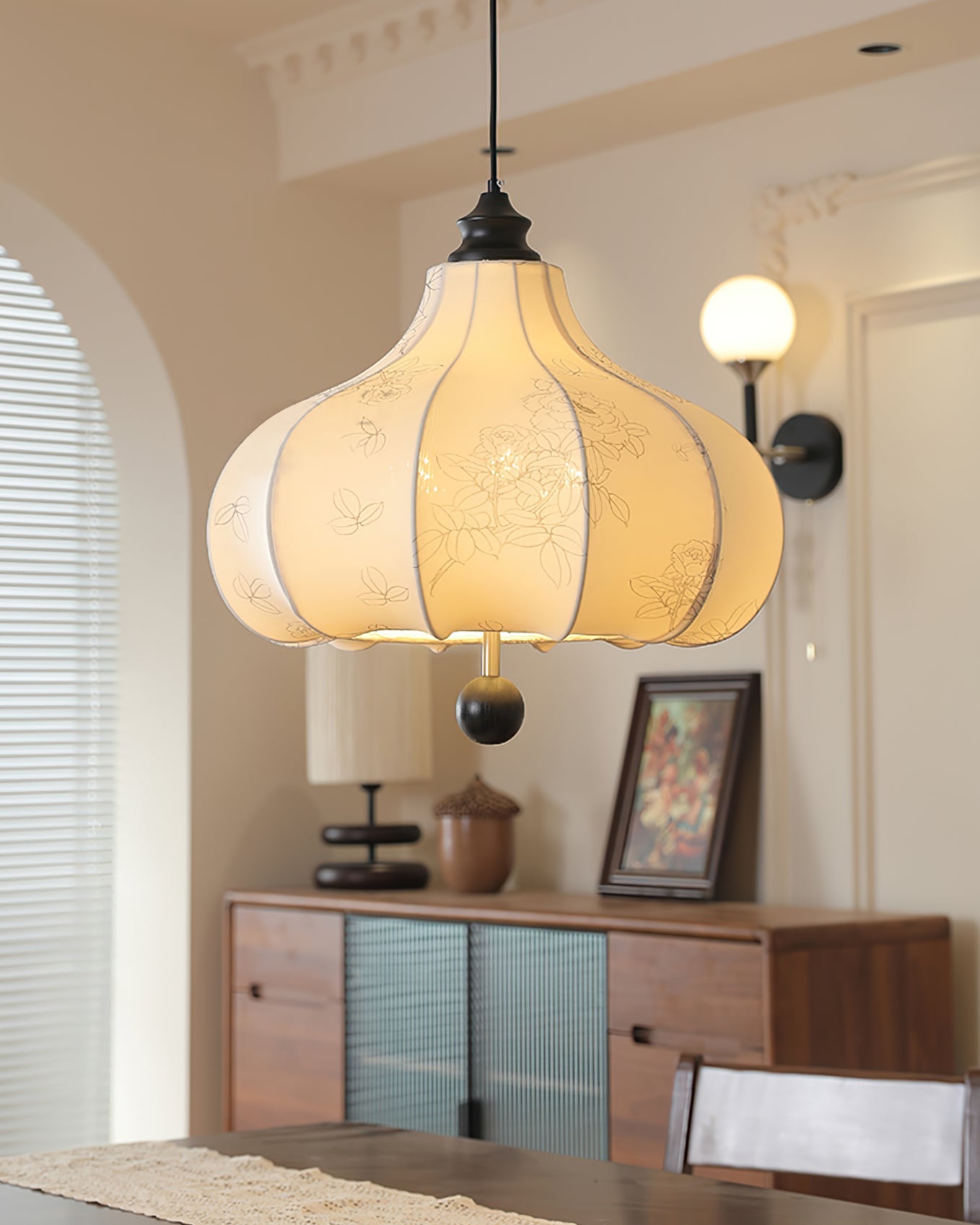 Chestnut Fabric Pendant Lamp