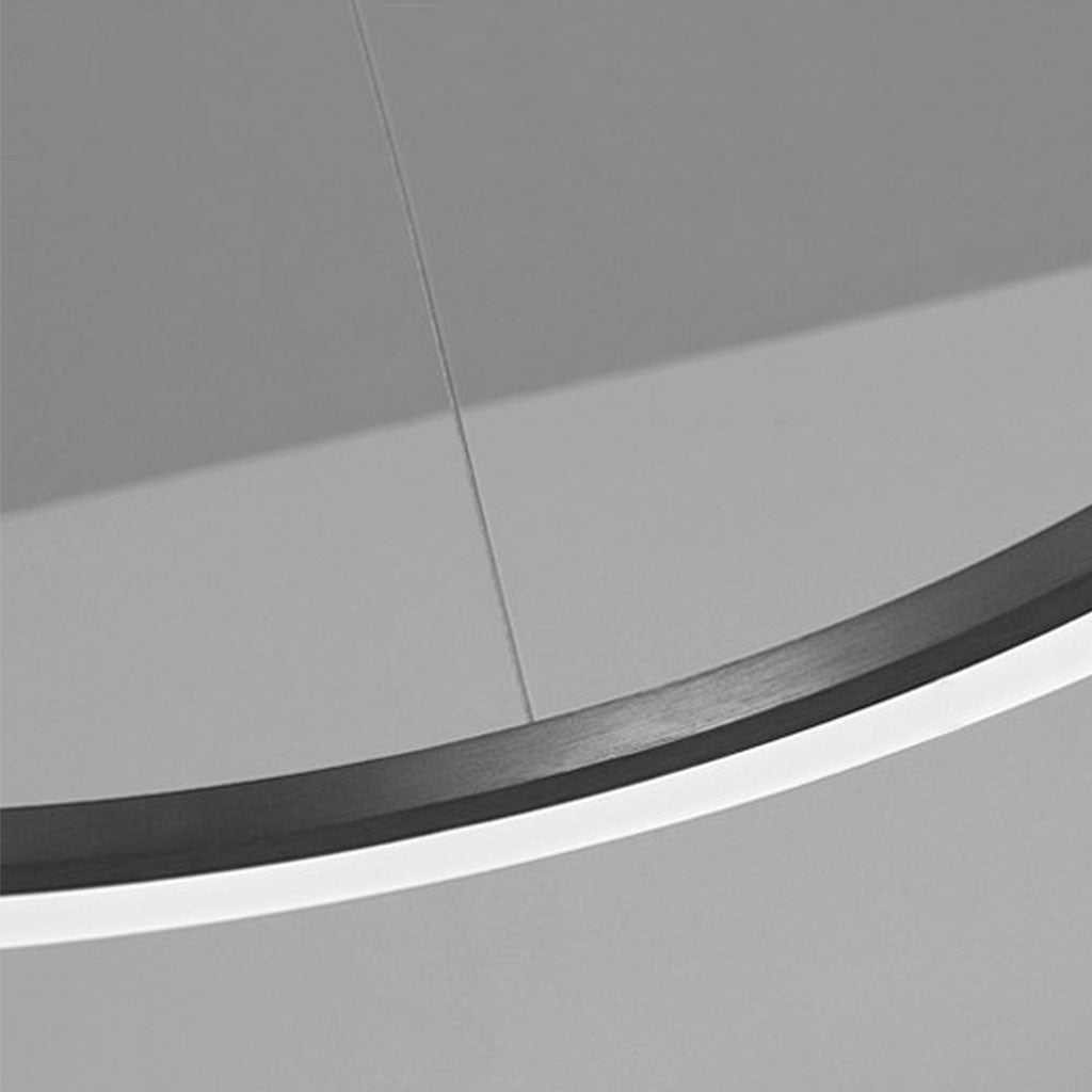 Chandelier Hanging LED 3 Ring Chic Orbit Circle, Aluminum & Acrylic