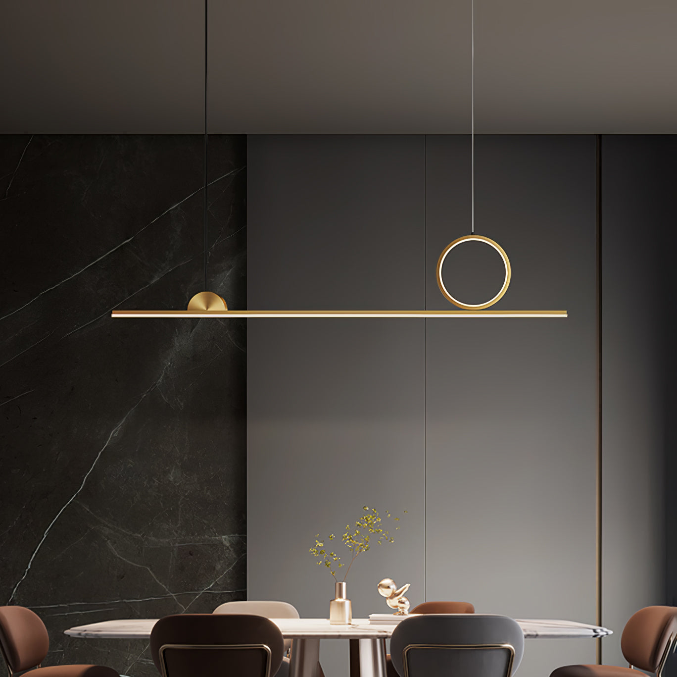 Circle Linear Pendant Lamp