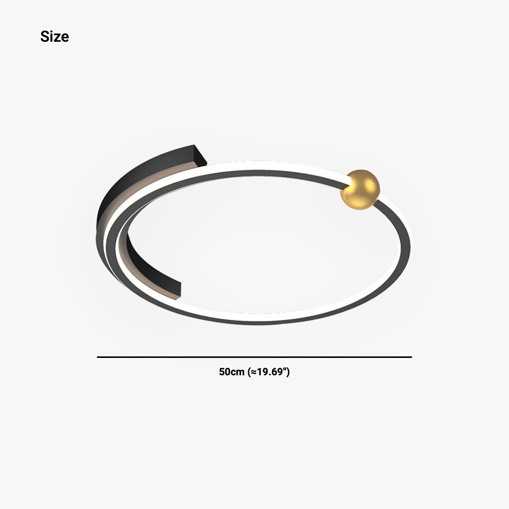 Flush Mount Ceiling Light Minimalist Circular Ring LED