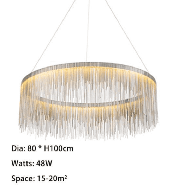 Detto - Circular LED Raindrop Chandelier