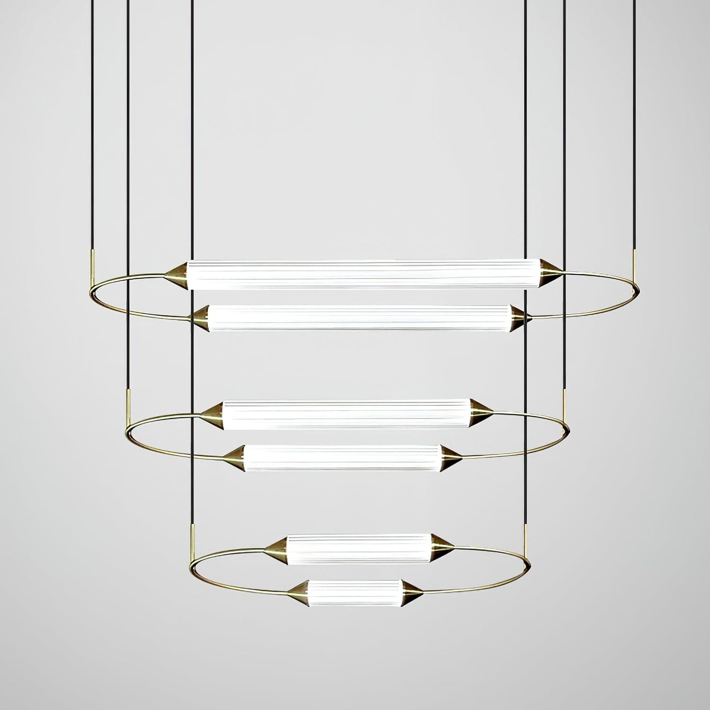 Radiant Arc Duo Column Pendant Lamp