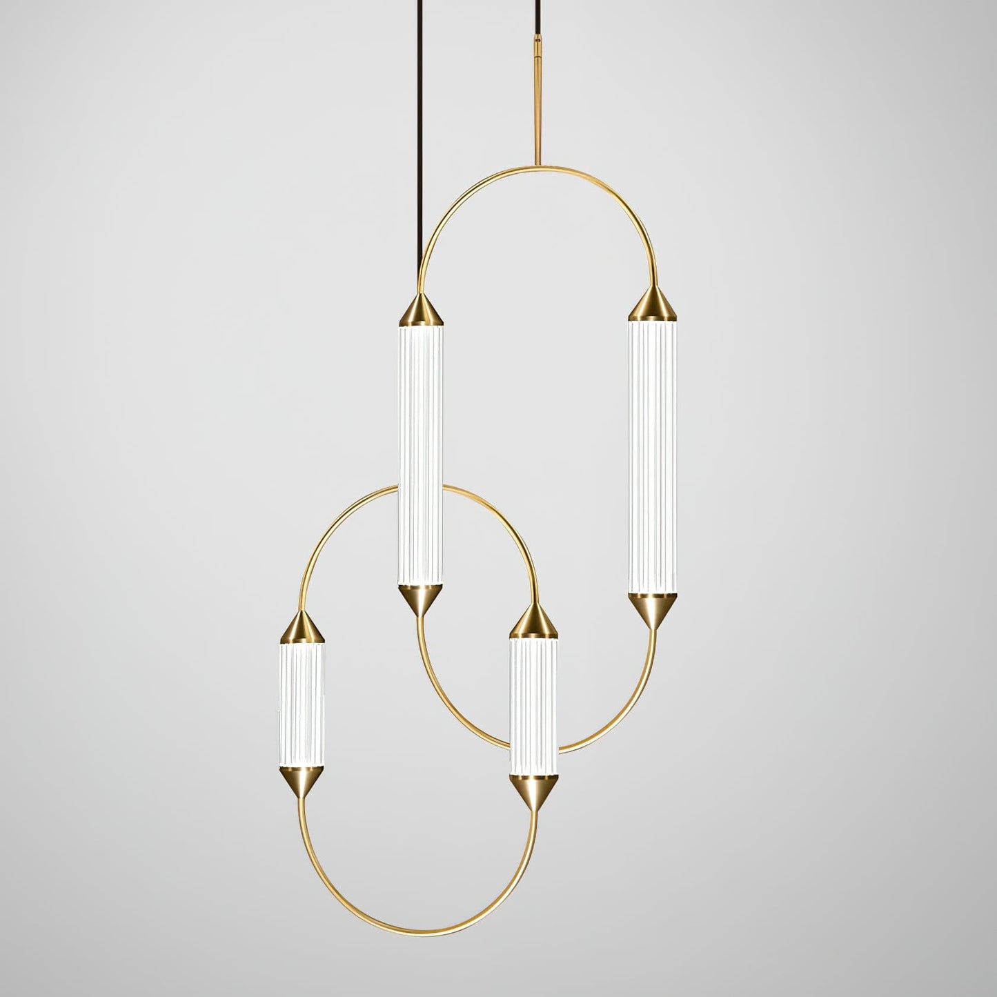 Radiant Arc Duo Column Pendant Lamp