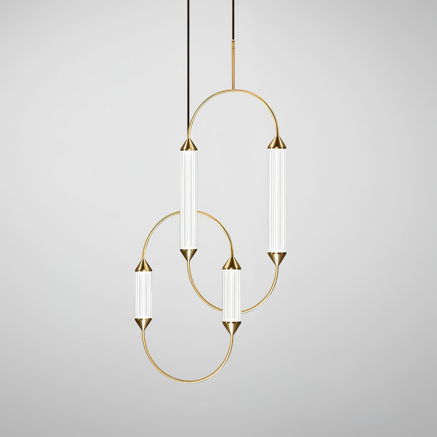 Radiant Arc Duo Column Pendant Lamp