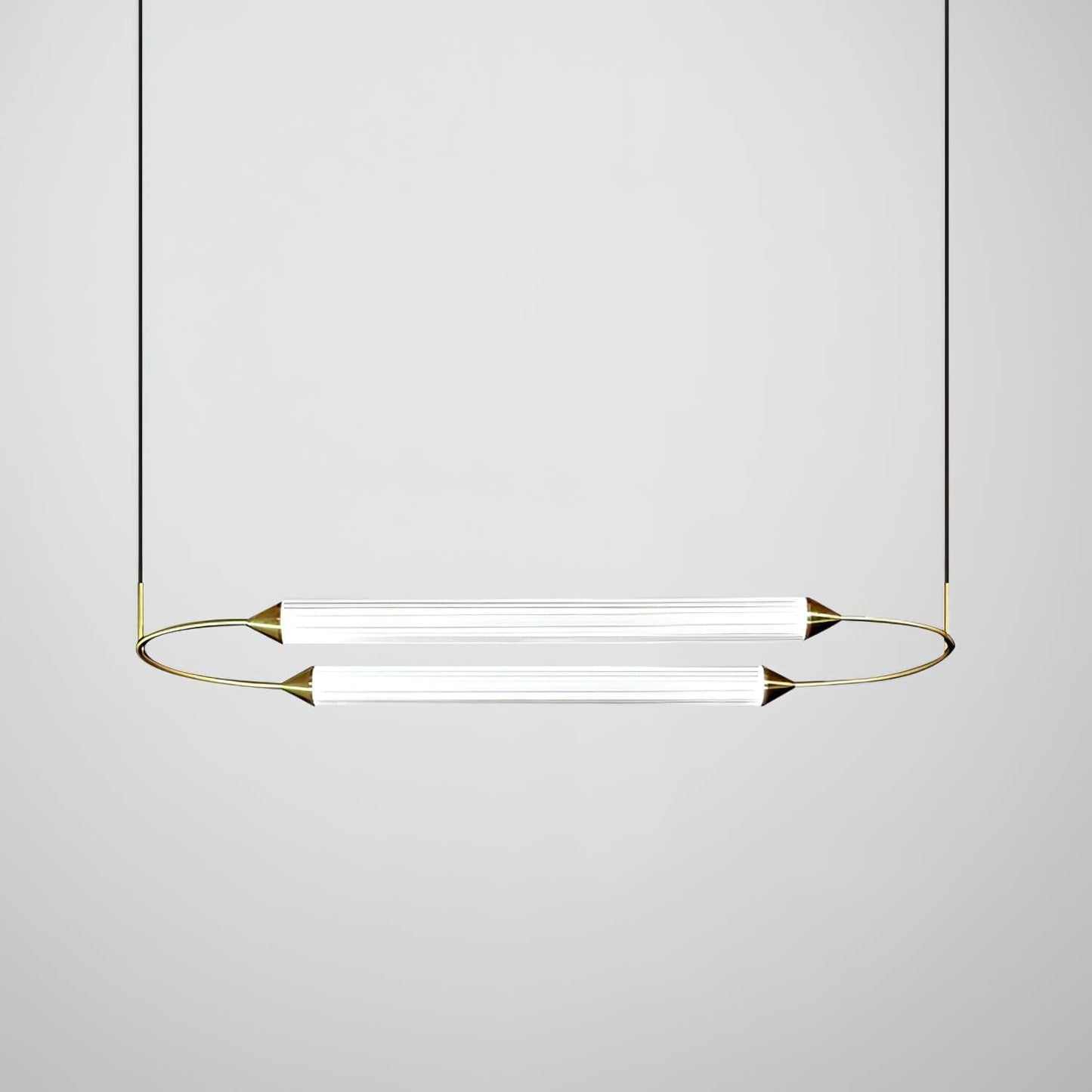 Radiant Arc Duo Column Pendant Lamp