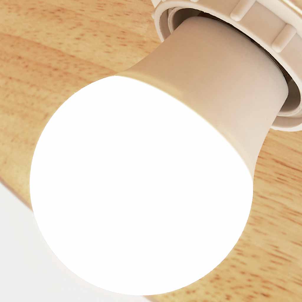 Pendant Light Wood Classic Mushroom for Dining Room, Log Color