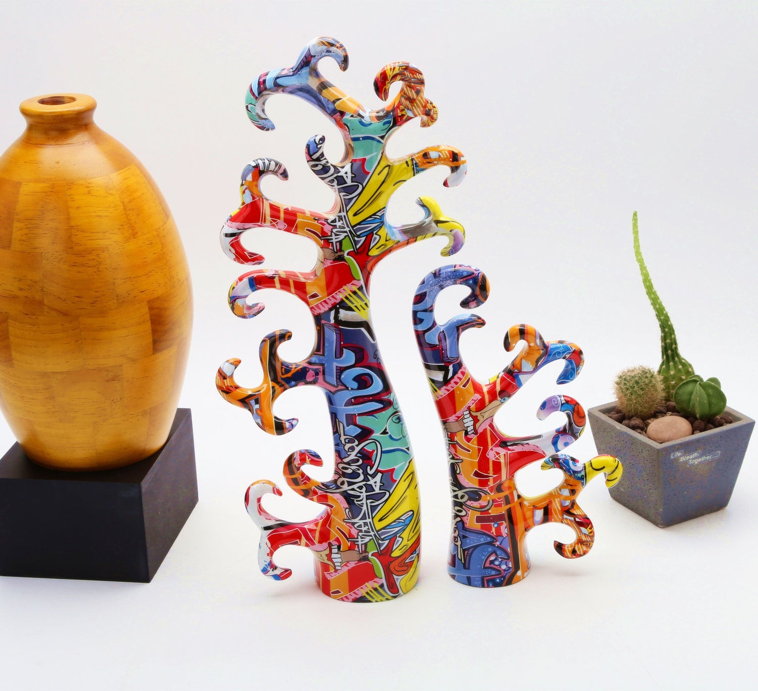 Painted Artisan Coral Figurine Decor | Figurines | NordicAbode.com