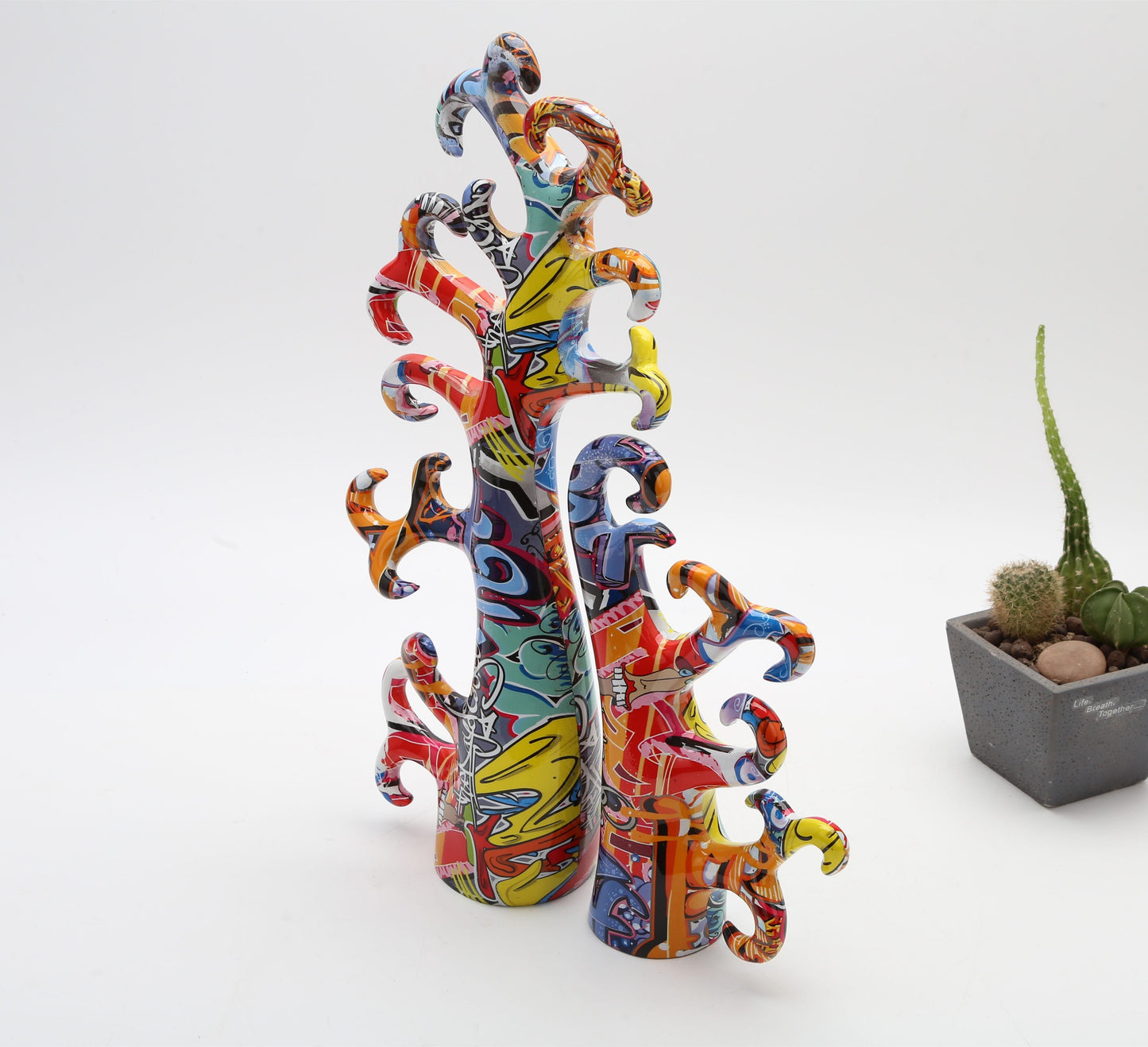 Painted Artisan Coral Figurine Decor