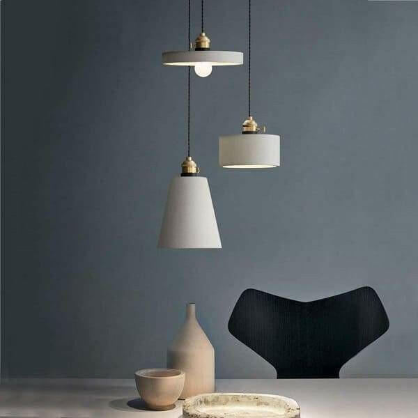 Concrete Vasa Minimalist Pendant Light