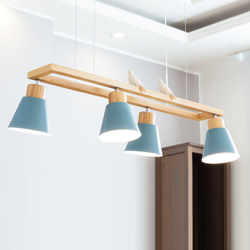 Cone Wood Chandelier