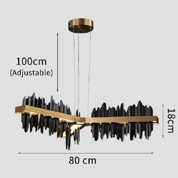 Copper Steel New Black Gold Luxury Chandelier