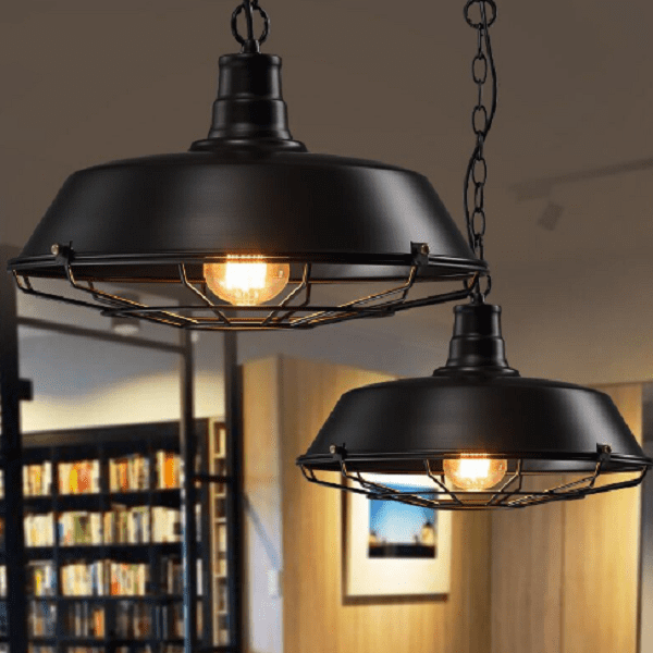 Cotther - Industrial Vintage Metal Cage Hanging Ceiling Pendant Light