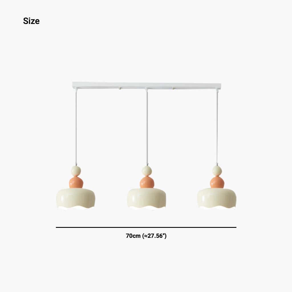 Pendant Light Nordic Cream Ambient Metal Hanging, 2 Colors