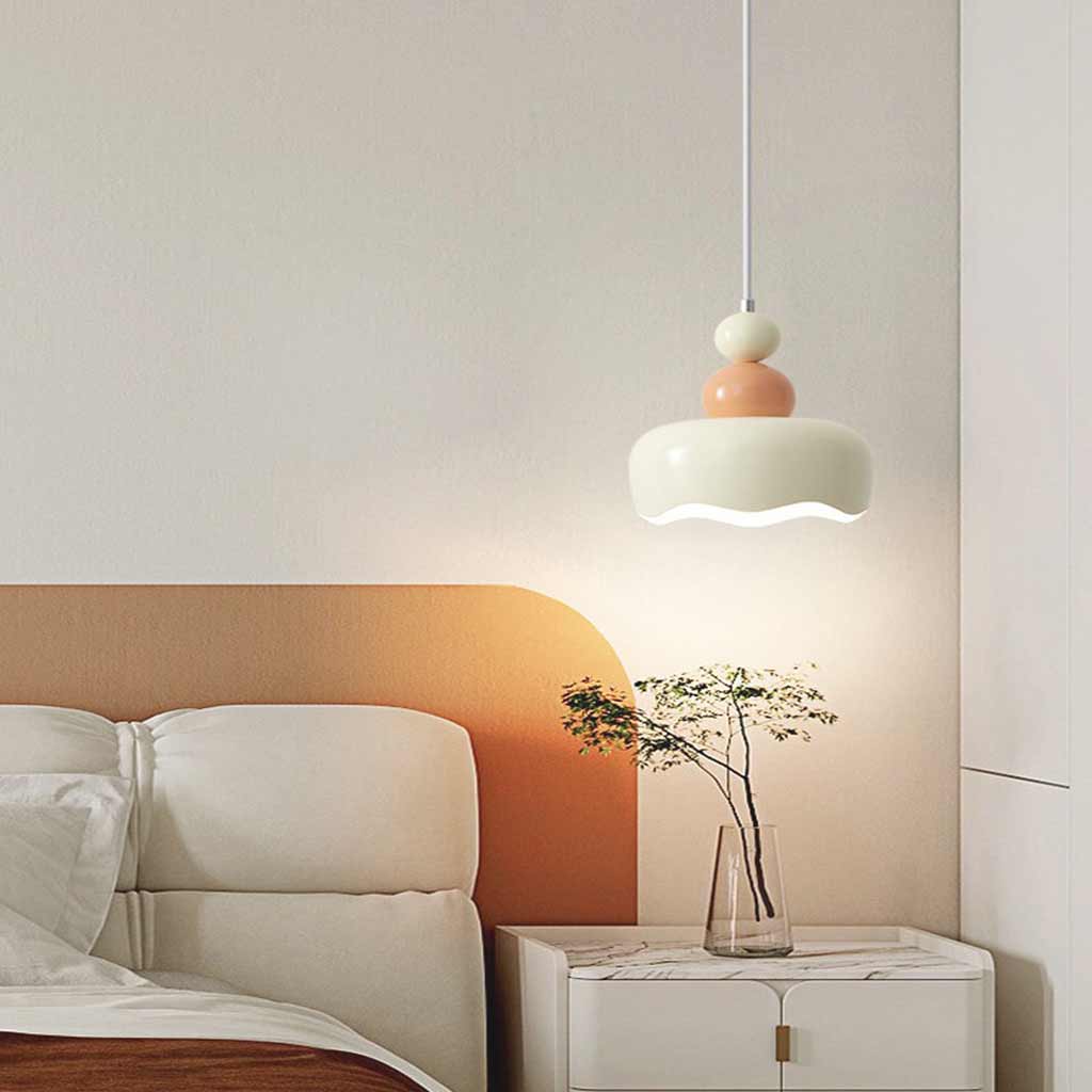Pendant Light Nordic Cream Ambient Metal Hanging, 2 Colors