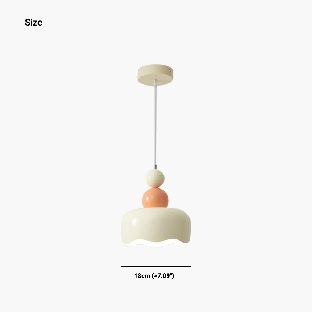 Pendant Light Nordic Cream Ambient Metal Hanging, 2 Colors