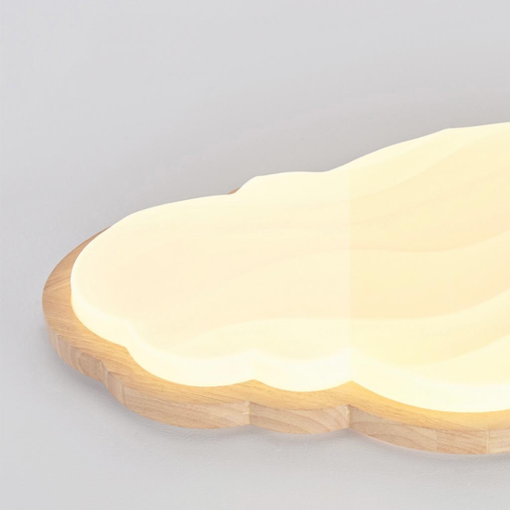 Ceiling Light Cream Cloud Starry Sky for Kids Room, Wood & Acrylic