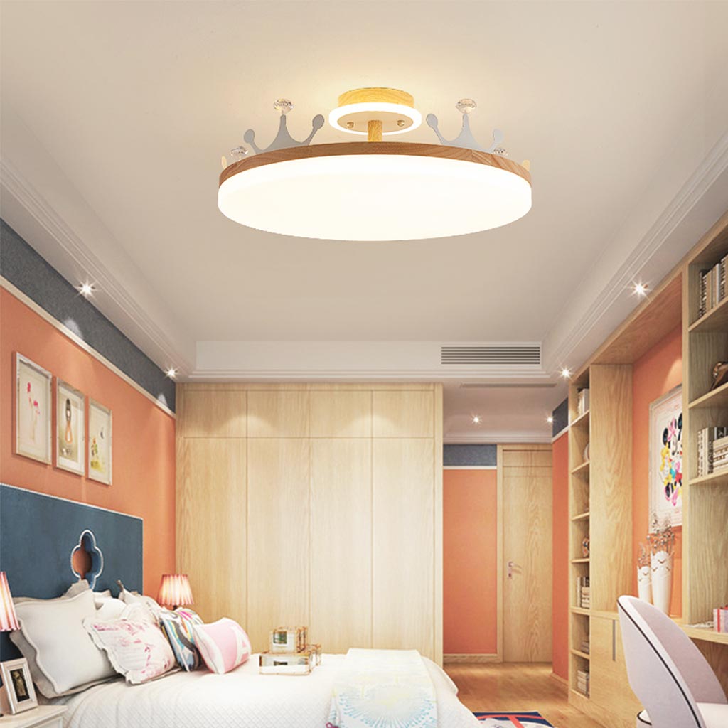 Ceiling Light Wood Chandelier Creative Semi Flush Mount