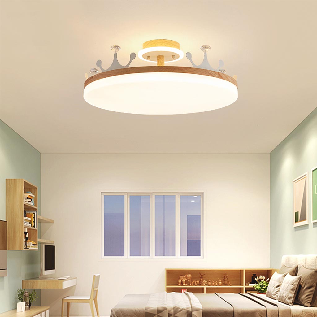 Ceiling Light Wood Chandelier Creative Semi Flush Mount