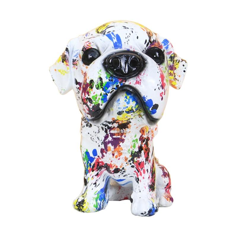 Painted Golden Retriever Graffiti Art Statue