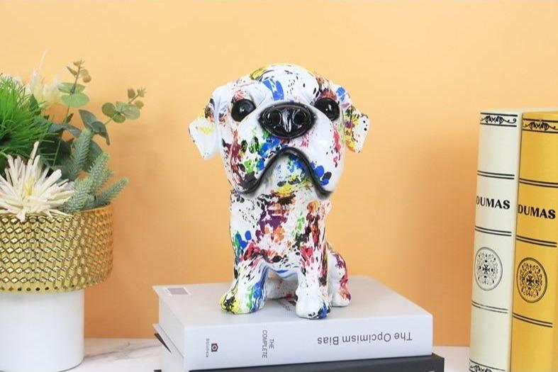 Painted Golden Retriever Graffiti Art Statue