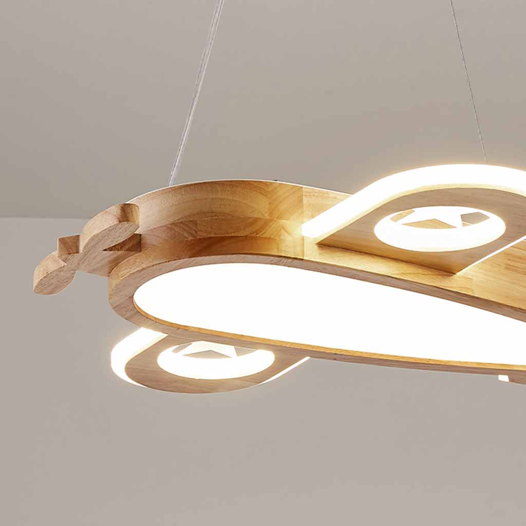 Ceiling Light Airplane Pendant Chandelier Cute Wood Acrylic for Kids Room