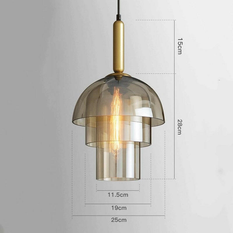 Dag - Vintage Art Champagne Chandeliers Glass Pendant Lamp