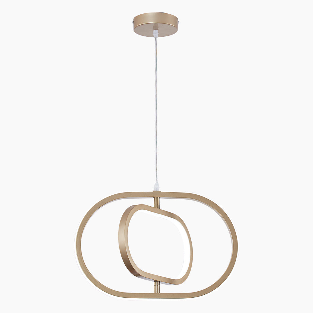 Pendant Chandelier Hanging Light Decorative Oval Iron for Kitchen Island & Dining Room