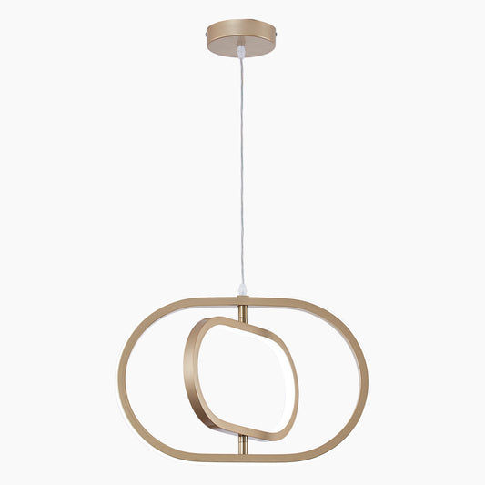 Pendant Chandelier Hanging Light Decorative Oval Iron for Kitchen Island & Dining Room