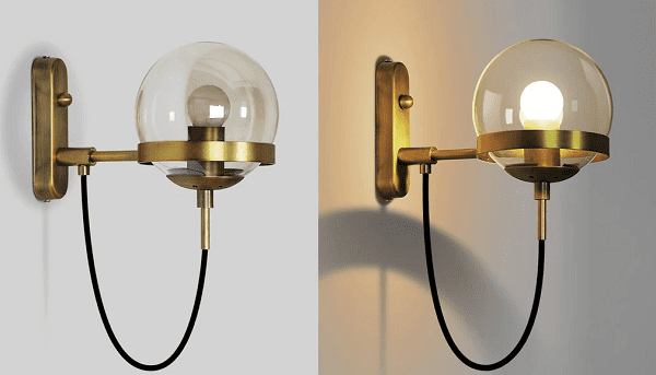 Dexter glass orb wall light