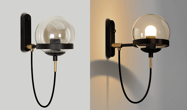 Dexter glass orb wall light