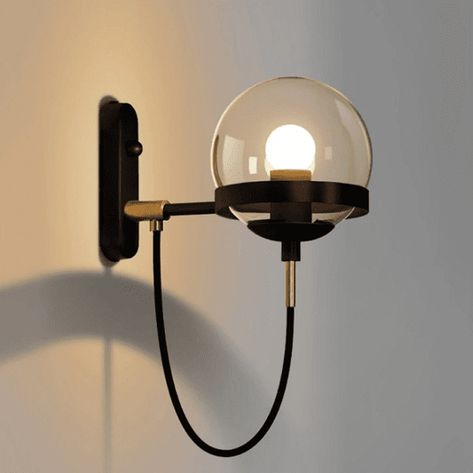 Dexter glass orb wall light