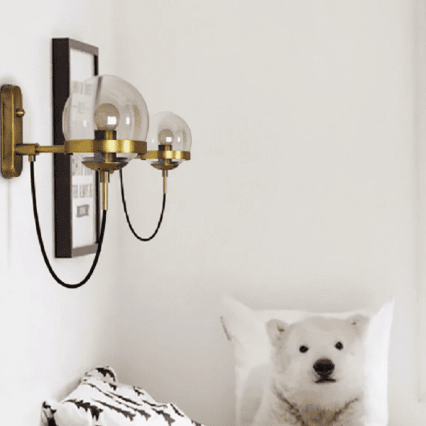 Dexter glass orb wall light