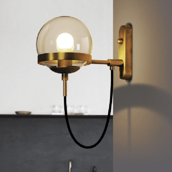 Dexter glass orb wall light